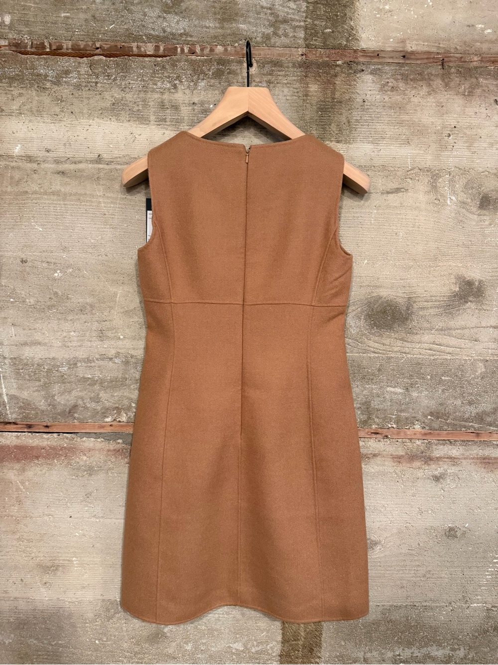 MaxMara Camel Wool Sleeveless Shift Dress - Picture 8 of 10